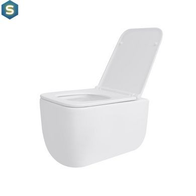 Унітаз підвісний Qtap Gemini безободковий з сидінням Soft-close QT2533076EUQW, Білий