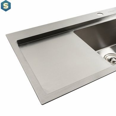Кухонна мийка нержавійка 78x43 R Platinum Handmade (два отвори, круглий сифон 3,0/0,8), Нержавіюча сталь