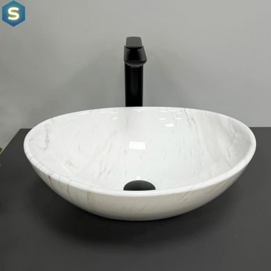 Умивальник (раковина) VBI PARMA MARBLE NATURE GLOSSY накладний, Мармур