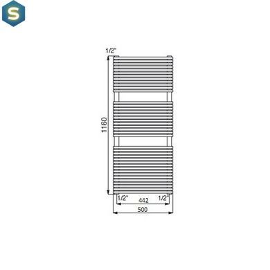 Полотенцесушитель водяной Cordivari Elen 1160x500 хром, Хром