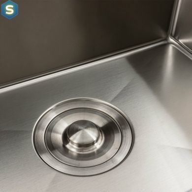 Кухонна мийка нержавійка 78x43 R Platinum Handmade (два отвори, круглий сифон 3,0/0,8), Нержавіюча сталь