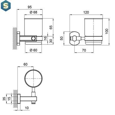 Склянка Qtap Liberty BLM 1158, Черный матовый
