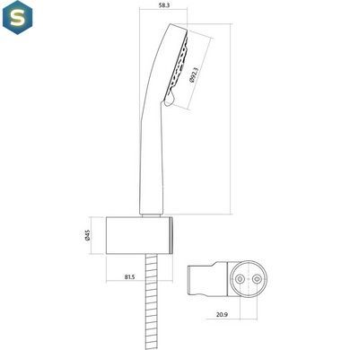 Душовий гарнітур Cersanit Lano S951-022, Хром