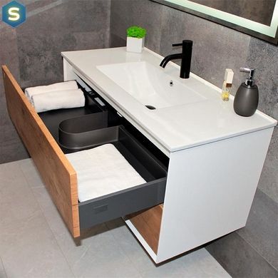 Тумба с умывальником Rexon Reina RX95/100 Glossy White /Mo 19510M