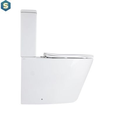 Унітаз підлоговий Qtap Vlasta Ultra Quiet безобідковий з сидінням Soft-close White QT28228300W, Білий