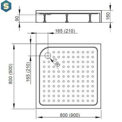 Душевой поддон Radaway Rodos C 90x90 Compact 4K99155-04