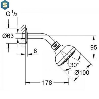 Верхній душ Grohe TEMPESTA 26088001