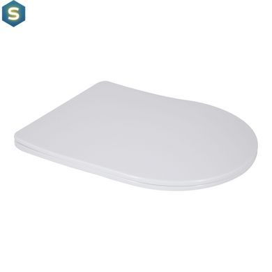 Унітаз підлоговий Qtap Vlasta Ultra Quiet безобідковий з сидінням Soft-close White QT28228300W, Білий
