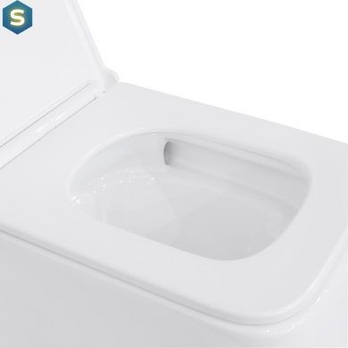 Унітаз підвісний Qtap Gemini безободковий з сидінням Soft-close QT2533076EUQW, Білий