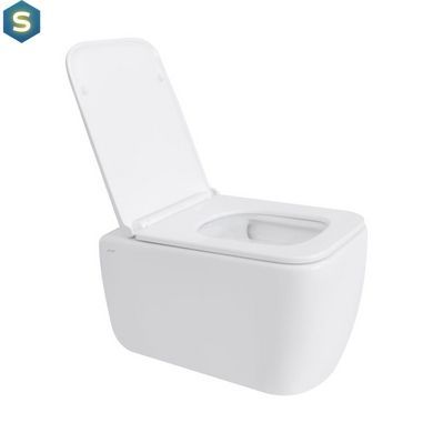 Унітаз підвісний Qtap Gemini безободковий з сидінням Soft-close QT2533076EUQW, Білий