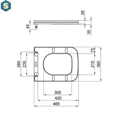 Сиденье для унитаза Qtap (Tern) с микролифтом Slim QT99HXU10W, Белый