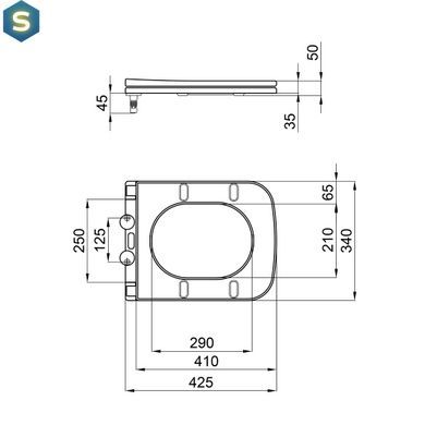 Сидіння для унітаза Qtap Nando з мікроліфтом Slim QT12991222AW, Білий
