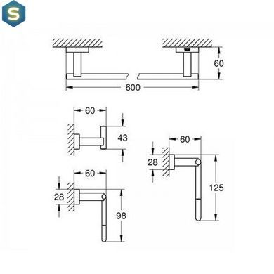 Набор аксессуаров Grohe Essentials Cube 40778001