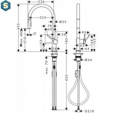 Змішувач для кухні Hansgrohe Talis M54 210 72800000