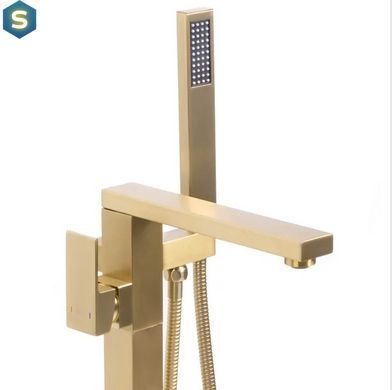 Смеситель для ванны Rea Tery brushed gold напольный REA-B5307, Золотой