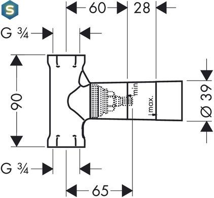 Скрытая часть вентиля Hansgrohe 15970180