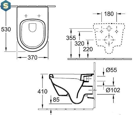 Унітаз підвісний Villeroy&Boch Omnia Architectura Directflush 5684HRR1 з кришкою Soft Clouse, Білий