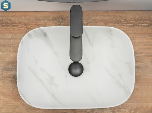 Умывальник Rea Belinda marmur mat накладной REA-U8702, Мрамор
