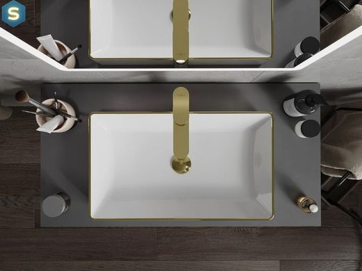 Умывальник Mexen Nadia 60 white gold Edge накладной MEX-21616005, Золотой
