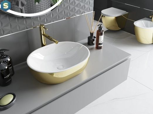 Умивальник Mexen Viki gold white накладний MEX-21054806, Золотий