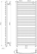 Водяной полотенцесушитель Mario Inox Феникс 1170x530/500 1.6.044625.P, Хром, нижнее