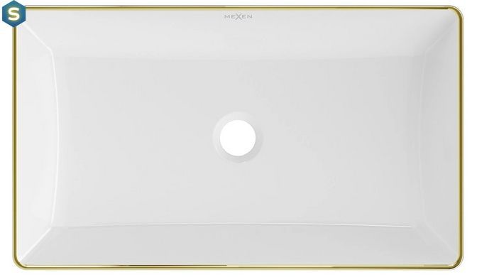 Умывальник Mexen Nadia 60 white gold Edge накладной MEX-21616005, Золотой