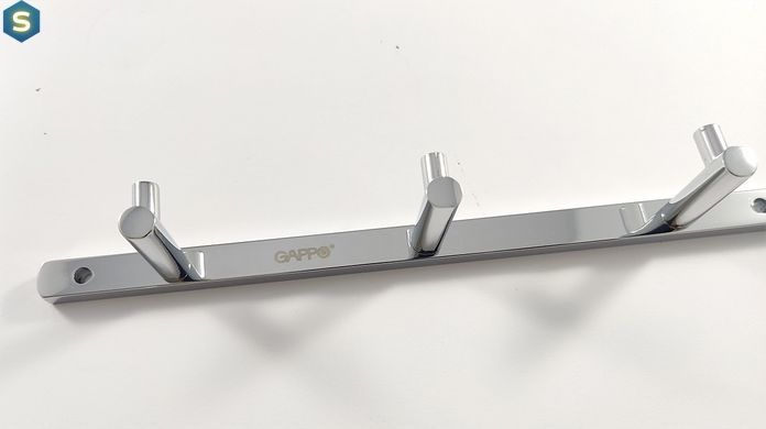 Вешалка 3 крючка 200 мм латунь Gappo G202-3 10/40, Хром