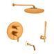 Душова система з виливом Paffoni Shower верхній душ &Oslash;300 мм honey gold brushed KITLIG019HGSP300, Золотий