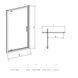 Дверь душевой кабины Cersanit Arteco Pivot 900x190 S157-008, Универсальная, хром