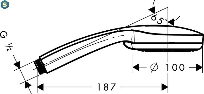 Ручний душ Hansgrohe Croma 100 Multi 28536000