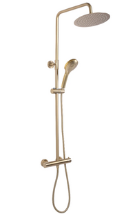 Душевая система Rea Vincent с термостотом brushed gold REA-P6602, Золотой