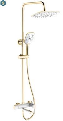 Душевая система Rea Melia gold white с изливом REA-P2406, Золотой