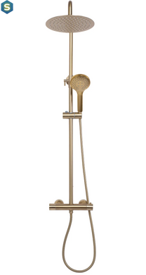 Душевая система Rea Vincent с термостотом brushed gold REA-P6602, Золотой