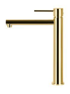 Смеситель для умывальника Corsan Lugo gold высокий CMB7512GL, Золотой