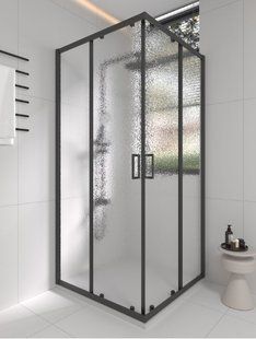 Душова кабіна Koller Pool розсувна квадратна Line Cube 900x900мм black matt cкло 6мм grape LNCU90GB, Черный матовый, Універсальна, матовий, чорний матовий