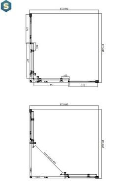 Душевая кабина Koller Pool раздвижная квадратная Line Cube 900x900мм black matt стекло 6мм grape LNCU90GB, Черный матовый, Универсальная, матовый, черный матовый