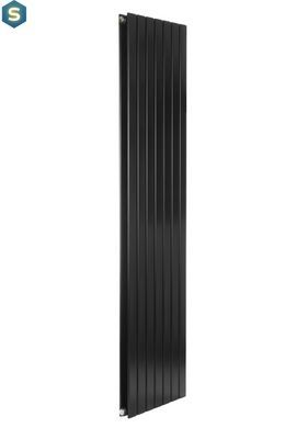 Дизайнерский радиатор Betatherm Blende 2 H-1600 мм, L-394 мм нижнее подключение B2V 2160/07 9005M 99, Черный матовый