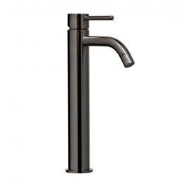 Смеситель для раковины высокий Paffoni Light без донного клапана black nickel brushed LIG081NKNSP, Зеленый матовый