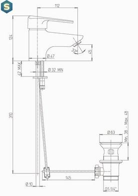 Смеситель для раковины Paini Cooper 80CR211, Хром