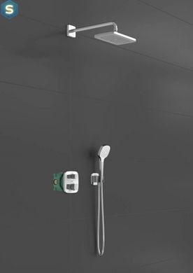 Душова система прихованого монтажу Hansgrohe Croma E 280 1jet Ecostat E з термостатом Chrome 27953000