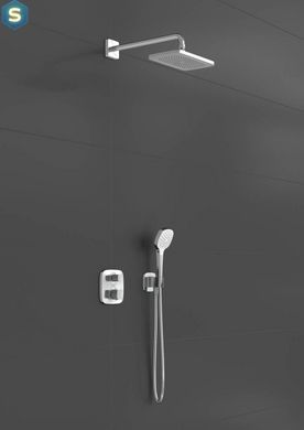 Душова система прихованого монтажу Hansgrohe Croma E 280 1jet Ecostat E з термостатом Chrome 27953000