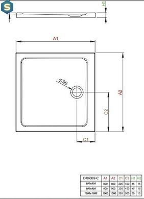 Душовий піддон Radaway Doros Plus C 100 SDRPC1010-01