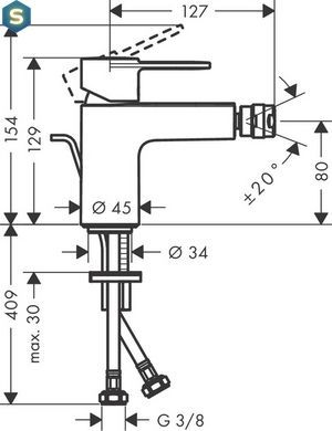 Змішувач Hansgrohe Vernis S для біде, хром 71213000