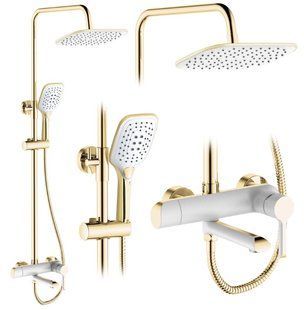 Душова система Rea Melia gold white з виливом REA-P2406, Золотий