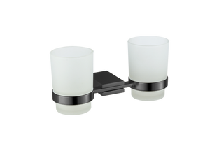 Стакан для зубных щеток VBI Neptune black двойной VBI-040514BL, Черный матовый