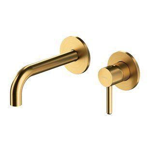 Смеситель для умывальника скрытого монтажа Omnires Y brushed gold Y1215HGLB, Золотой