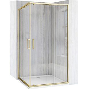 Душова кабіна Rea City 80x80 brushed gold REA-K6444, Золотий, Універсальна, золотий