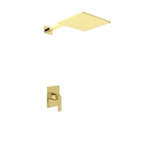 Душова система Kohlman Experience 25 brushed gold + BOX прихованого монтажу KPL-QW220EGDBQ25, Золотий