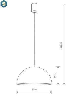 Подвесной светильник Nowodvorski 6367 Hemisphere Rust I S E27 1x60W IP20 Brown