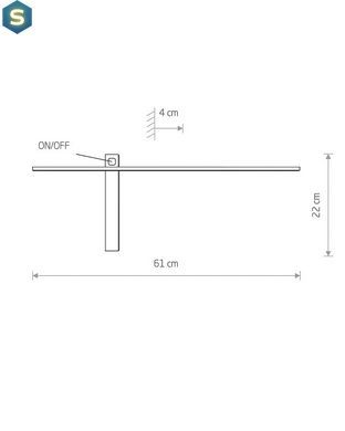 Світильник Nowodvorski 8115 Impulse LED 1x6W 3000K 200Lm IP23 Bl